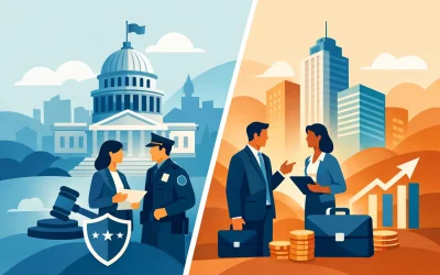 What Is the Operational Difference in Government and Corporate Client Work?